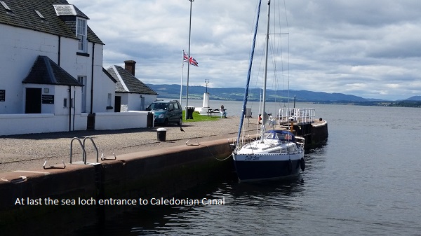 At last, Clachnaharry Sea lock, the entrance to the Caledonian Canal